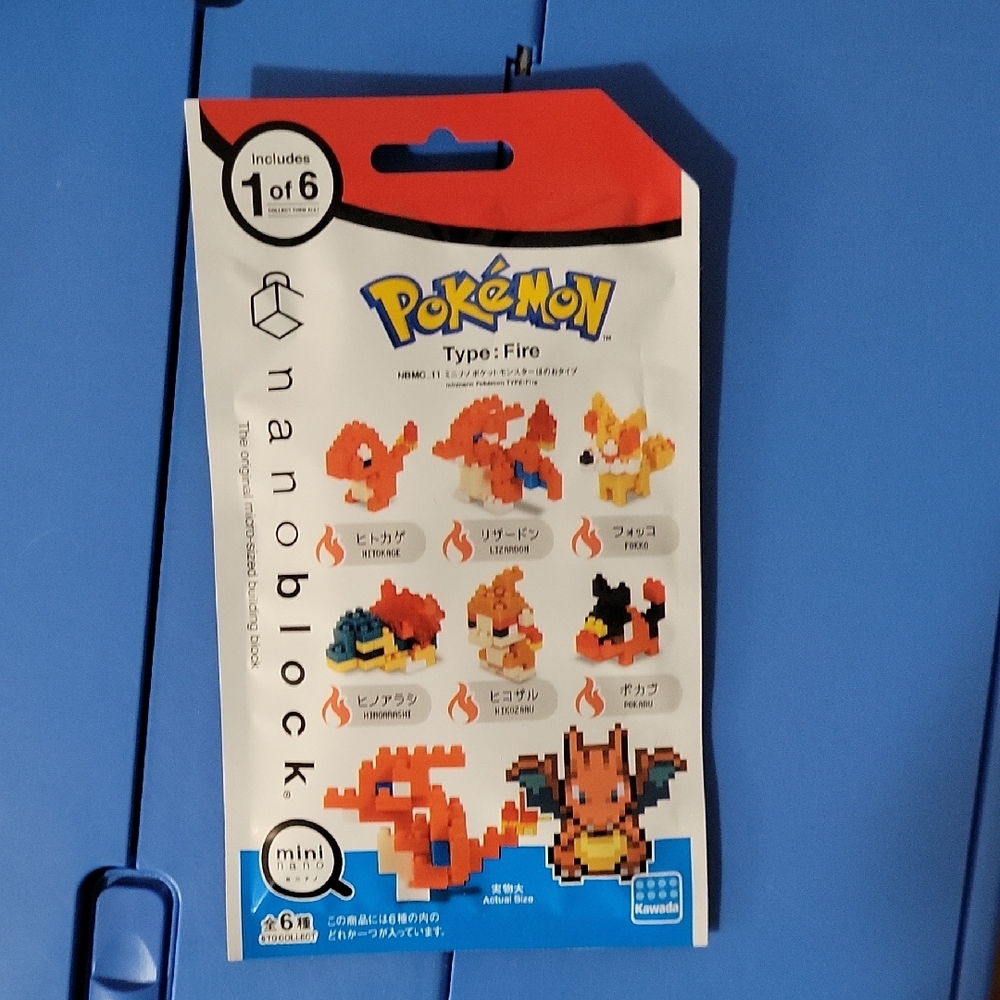 Pokemon Nanoblock Mini FIRE TYPE Booster Pack SEALED RANDOM TYPE Pocket Monster